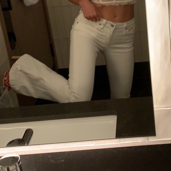 Agolde Madison White Ultra Flare Jeans 25 - Picture 8 of 8